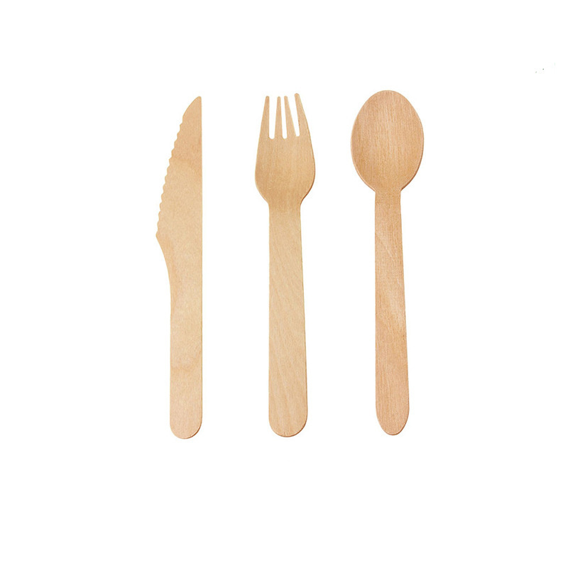 New Design restaurant disposable birchwood wooden cutlery spoon fork knife With Name Brand Wholesale