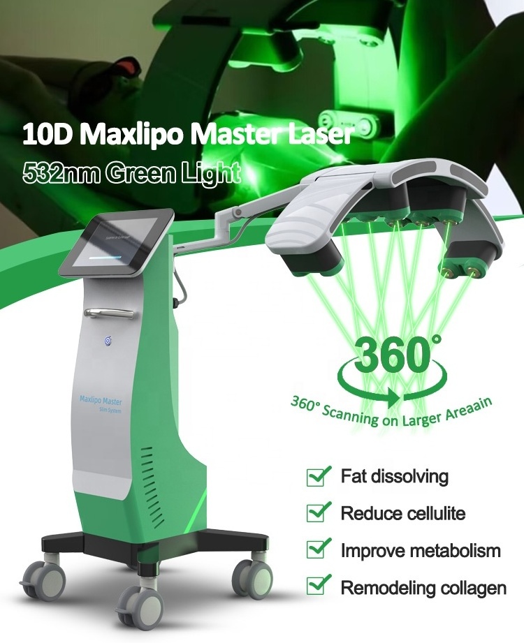 SY-LLP1 2024 Factory Price 10d Maxlipo 532nm Green Light Laser Slimming Machine 532nm 10D Lipo Fat Loss Laser Slimming Machine