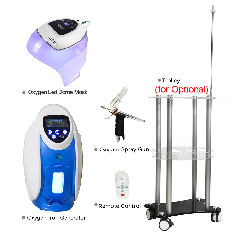 Newest O2toDerm Pure Oxygen O2toderm Oxygen Facial Mask Dome Therapy Oxygen Infusion Facial Machine With O2toderm Dome