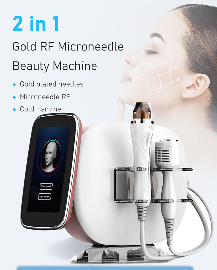 2024 Fractional Microneeding RF Machine Face Lifting Stretch Marks Remover Anti-Aging Beauty Device With Cold Hammer