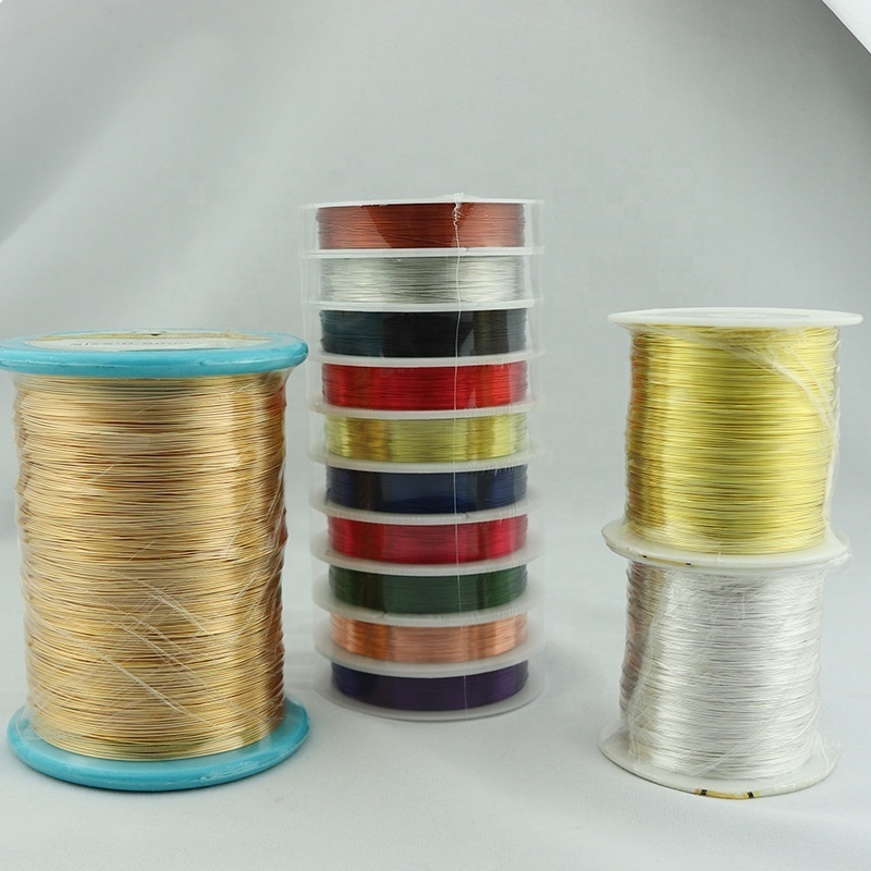 0.2mm-1.0mm Wholesale Colorful Copper Beading Wire Thin Metal Wire For DIY Craft  Jewelry Making 250g /Roll