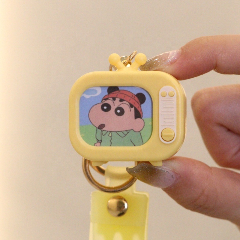 Creative Toy Sanrio Bell Key Buckle With Camera Digital LED Light and Sound Keytag Pendant