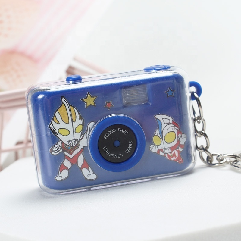 Creative Toy Sanrio Bell Key Buckle With Camera Digital LED Light and Sound Keytag Pendant