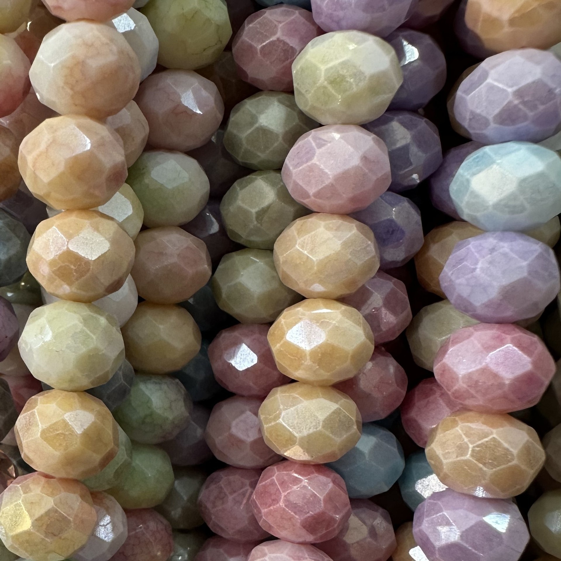 10mm Stone Glass Bead Mixed Color Faceted Beads jewelry clothing accessories