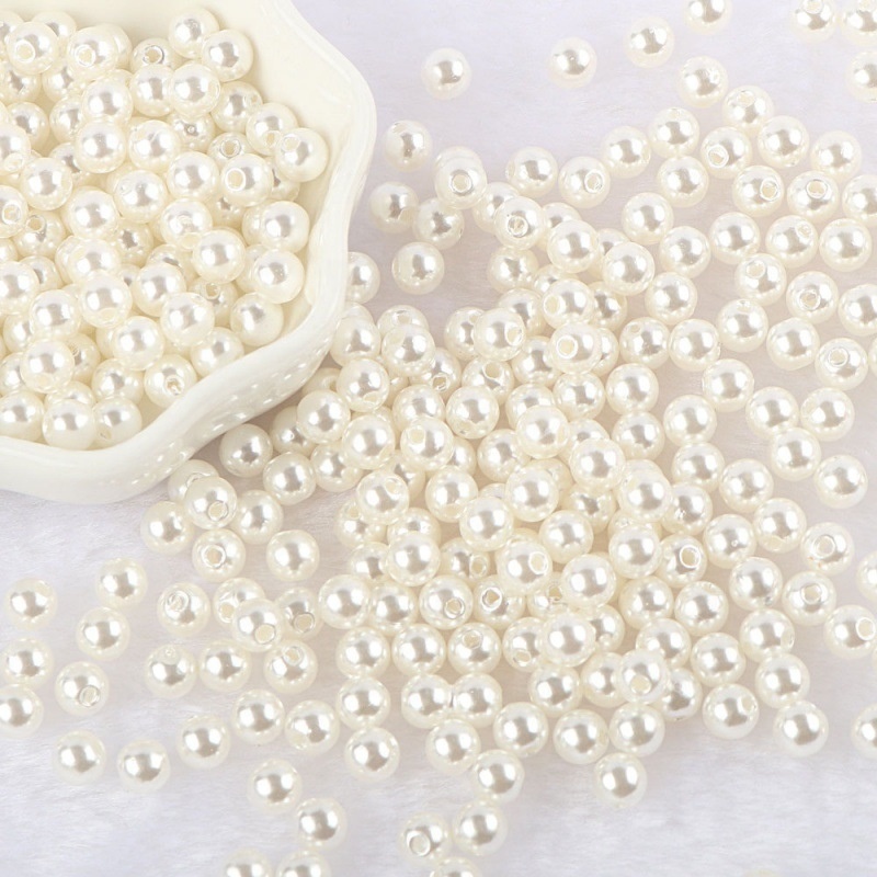 8mm round cheap ABS plastic pearl beads wholesale White imitation pearl for Jewelry Making DIY Bracelet Necklace