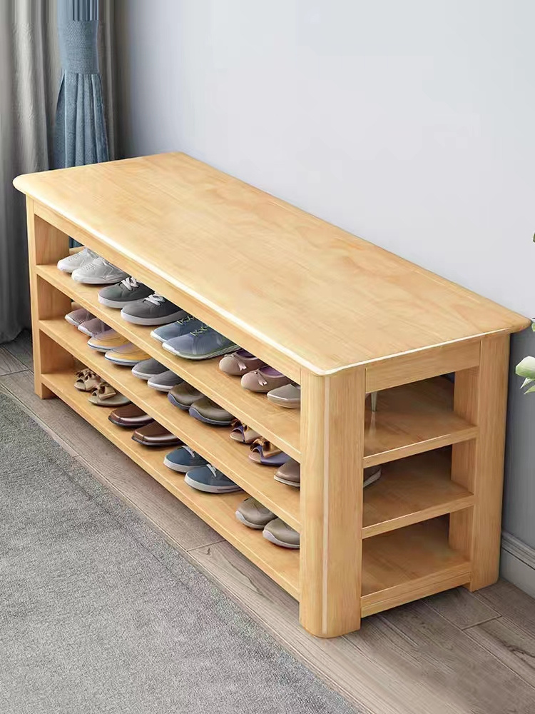 Hot selling foyer furniture modern wooden shoe racks cabinets small shoe storage platforms solid wood shoe racks