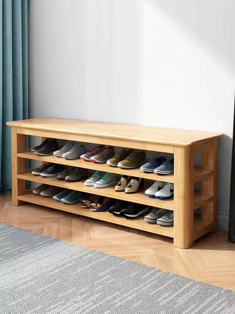 Hot selling foyer furniture modern wooden shoe racks cabinets small shoe storage platforms solid wood shoe racks