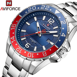 NAVIFORCE 9192 Quartz Wristwatch Male Stainless Steel Waterproof Clock Watches For Men fashion Brand Reloj Casual  clock 2021