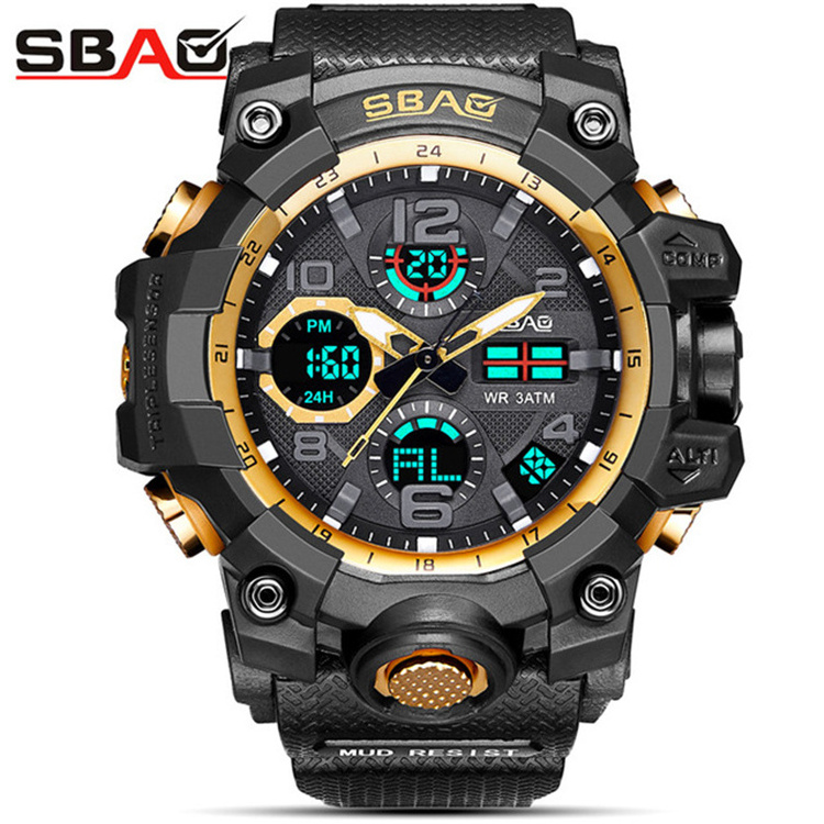 New Style Watch Sport Men Fashion SBAO LED Digital Electronic  Wristwatch relogio masculino Lover Watches