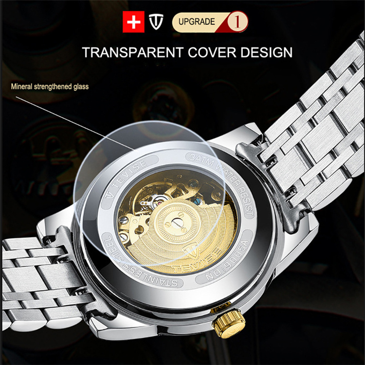 Top Brand fashion TEVISE 9005 A Mens Self Wind Wristwatch Man Mechanical Watches Automatic Watch Male Clock Relogio Masculino