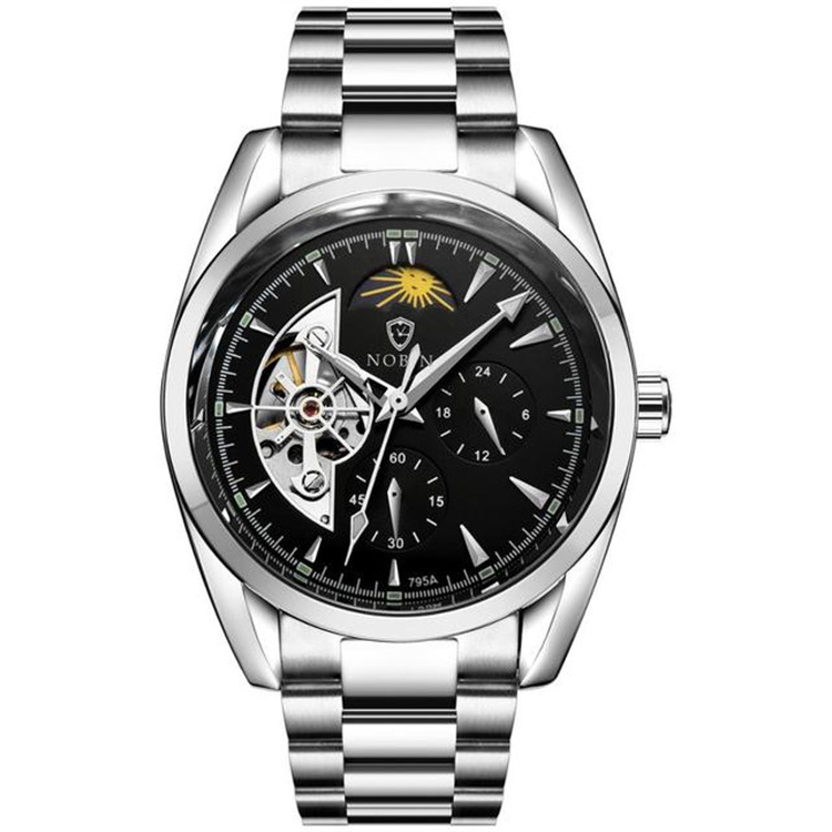 tevise 795a Top Brand Men's Automatic Fashion fashion Stainless Steel Men's Clock Waterproof Men's Automatic Watch