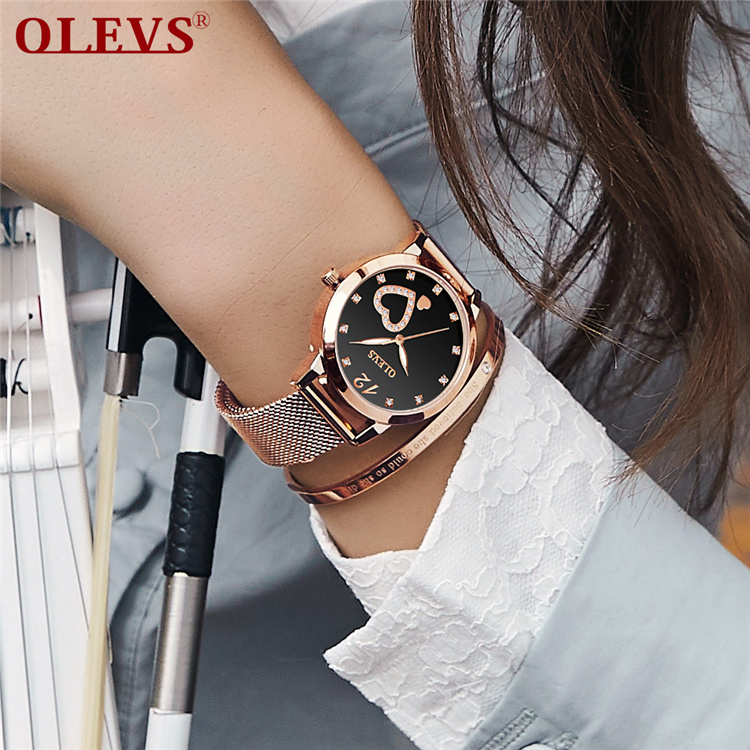 OLEVS 5189  Women Watch Fashion Casual Ladies Clock Gold Rhinestone Wrist Watch for Women Dames Horloges Strass Drop Shipping