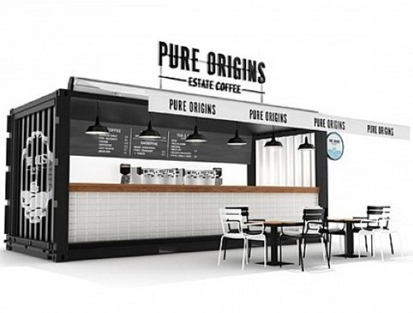 Design No.10 Commercial Prefabricated Container Cafe Shop Cafe container house 40ft