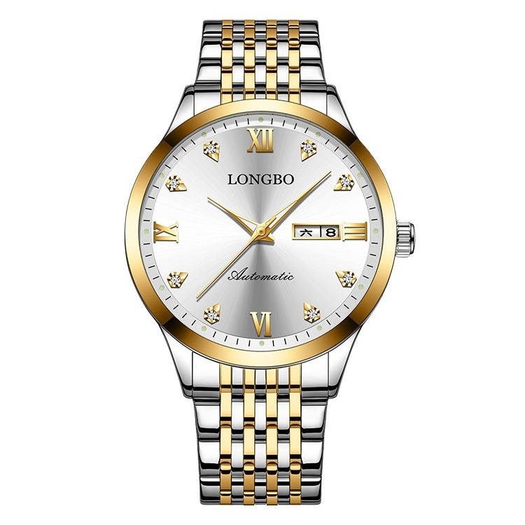 Longbo 83282 High Quality Waterproof Custom Luxury Stainless Steel Mechanical Classic Style Watch For Men