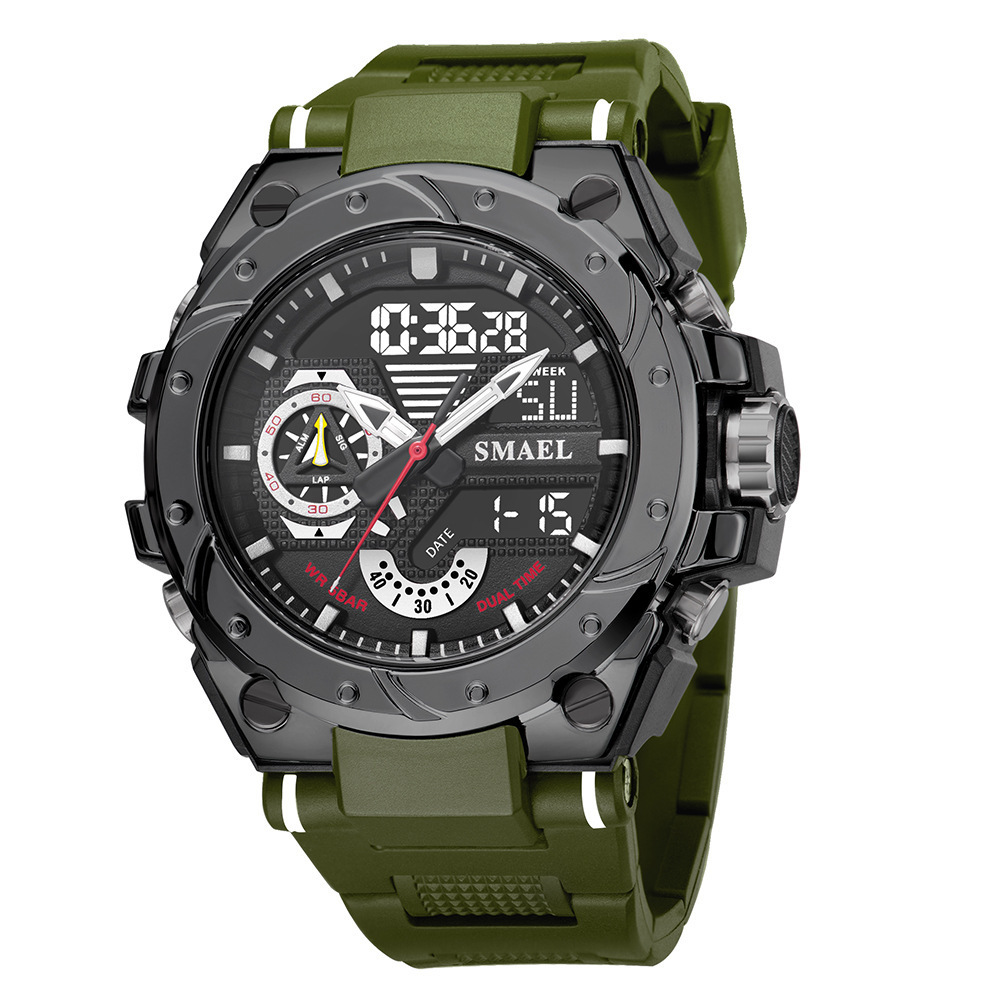 Smael 8060 Electronic Watch Cool Men's Outdoor Sports And Leisure Multifunctional Alloy Digital Wristwatches For Men Boy Student