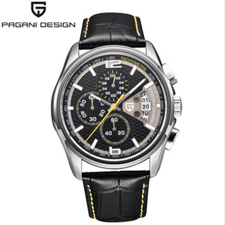 Pagani Design 3306 Men Fashion Quartz Leather Strap Watches Chronograph Dropshipping Casual Business Wristwatch