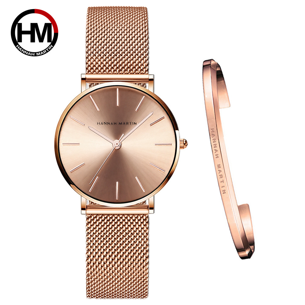 Hannah Martin CB36 Business Japan Quartz Ladies Small Watch Stainless Steel Waterproof Female Women Wristwatches Luxury Watch