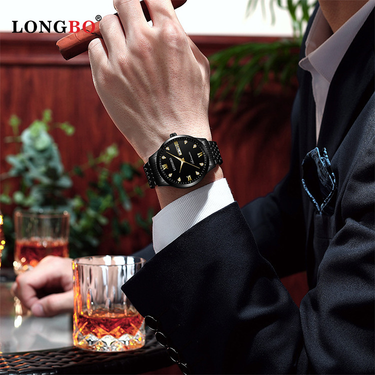 Longbo 83282 High Quality Waterproof Custom Luxury Stainless Steel Mechanical Classic Style Watch For Men