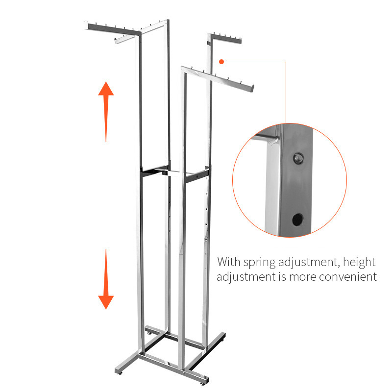 Metal Garment Gold Clothing Display Rack