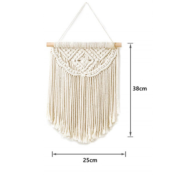 Ins Morocco Bohemian Muslim Handmade Woven Wall Hanging Tapestries Apartment Home Decor Macrame Tapestry With Tassels