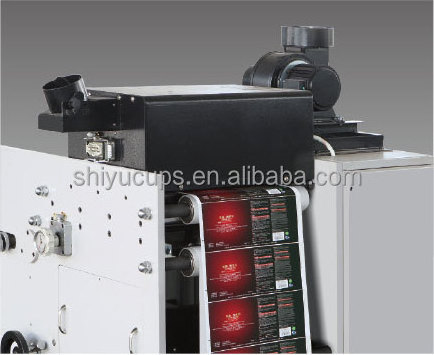 Automatic 5 6 color paper cup box label printer roll to roll uv plastic film bag flexo printing machine