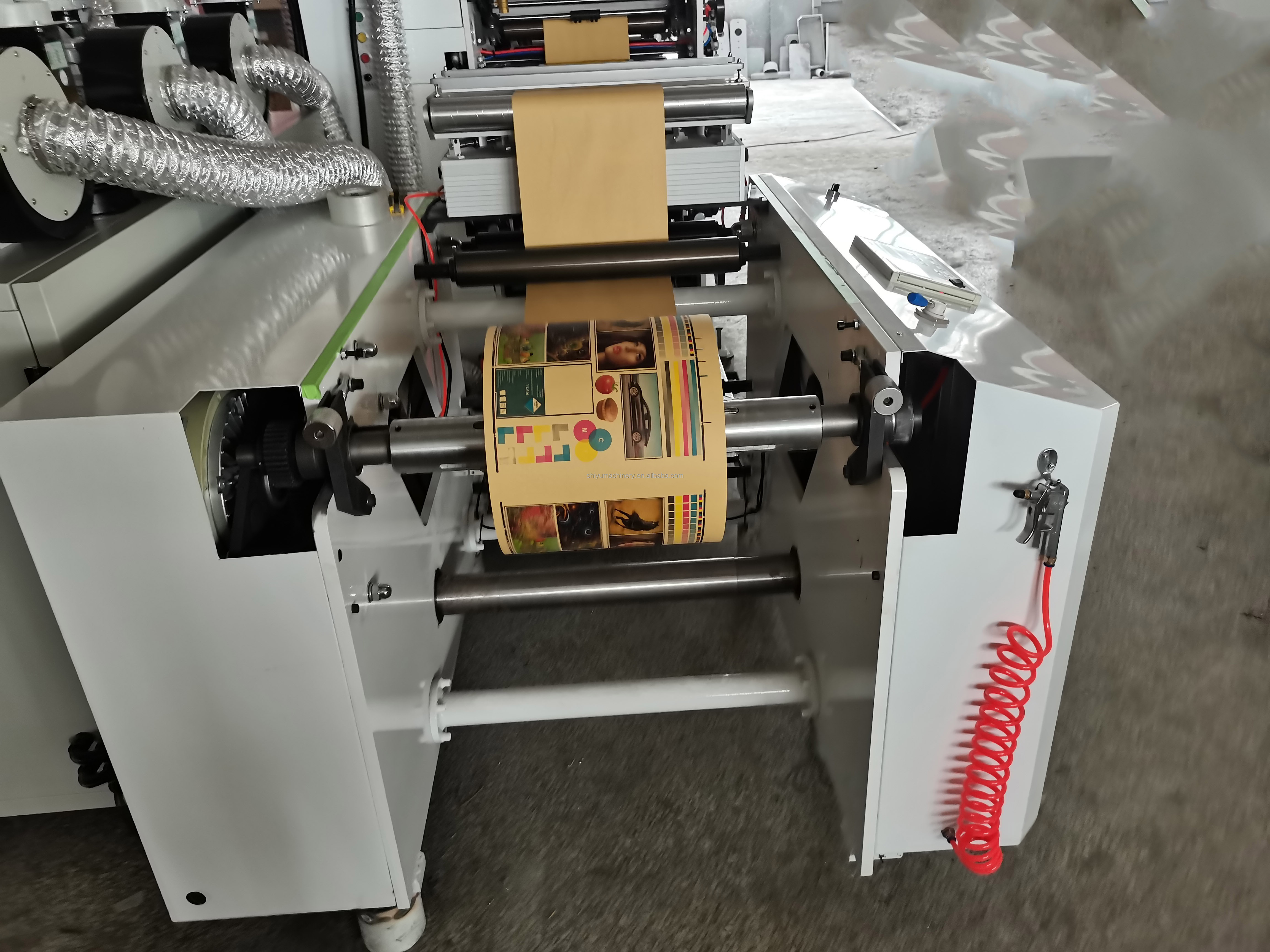 HDPE HDPP polyethylene film flexographic printing machine, paper napkin reel roll flexo printer machinery