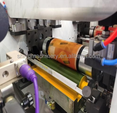 3 inch air shaft pvc shrink plastic film paper bag label Flexo Printing Machine, LED UV oven sticker flexographic press printer