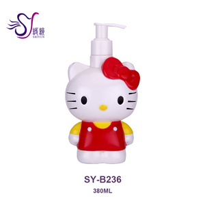 380ml plastic hello kitty shaped lovely shampoo/lotion/shower gel bottle