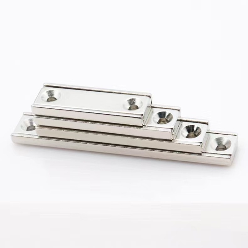 Free Samples Hight Quality Block Pot Neodymium Channel Magnet With Countersunk Hoe