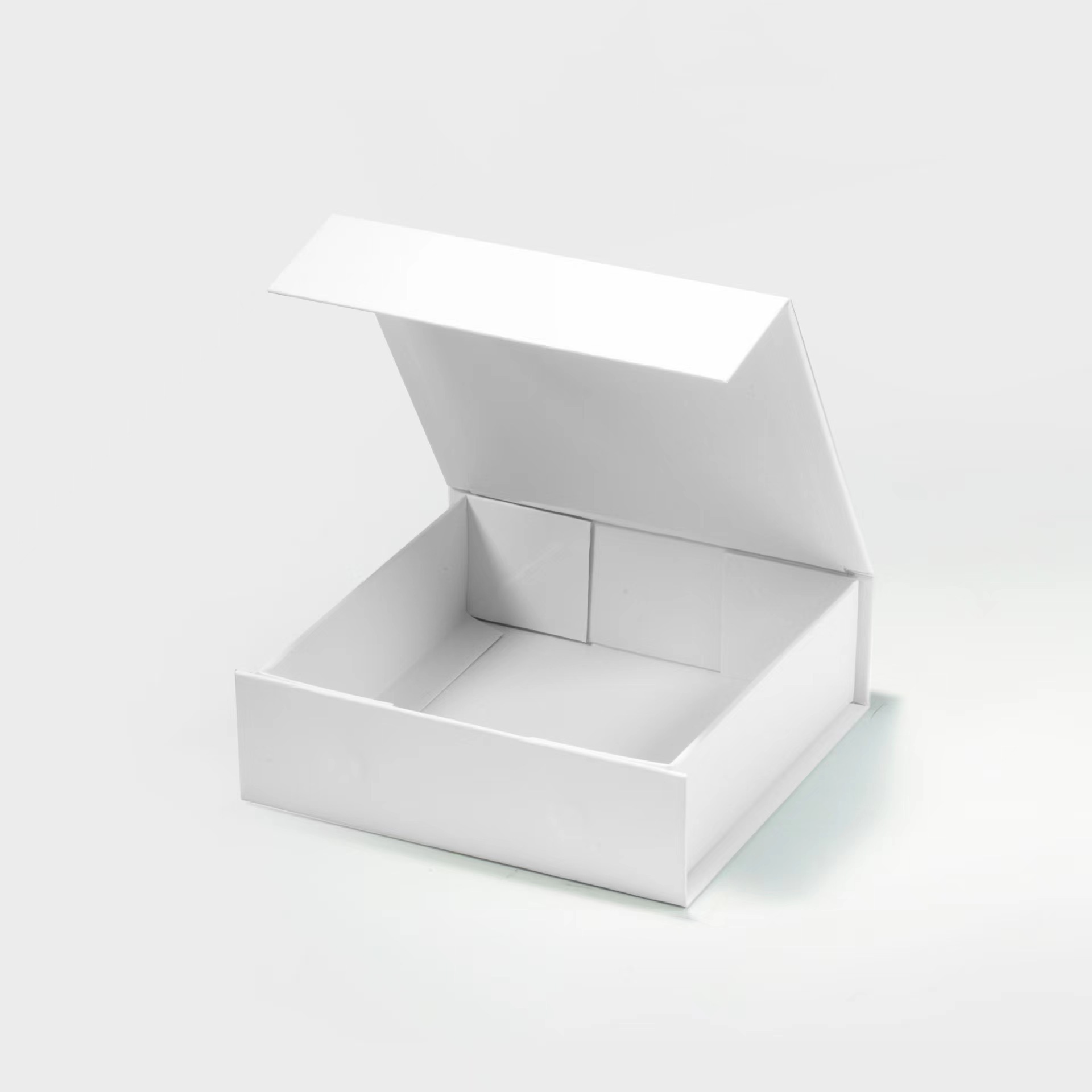 Custom Full  Large Magnet Lid Packaging Boxes Closure Folding Luxury White Black Flip Magnetic Gift Box