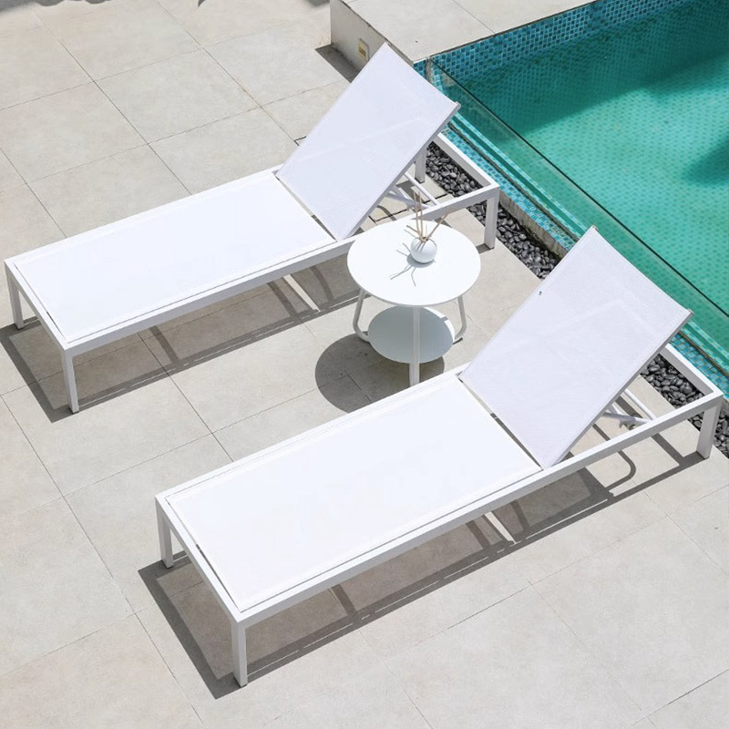 Wholesale Aluminum Stacking Beach Sun Bed Garden Furniture Outdoor Modern Luxury Pool Chair Sun Loungers