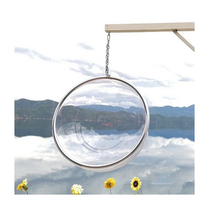 Hot sale garden swing chair outdoor stainless steel transparent Type Golden Bubble Chair for living room garden