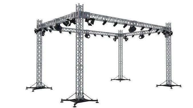 Square Aluminum Portable DJ Truss Used for Nightclub on Sale