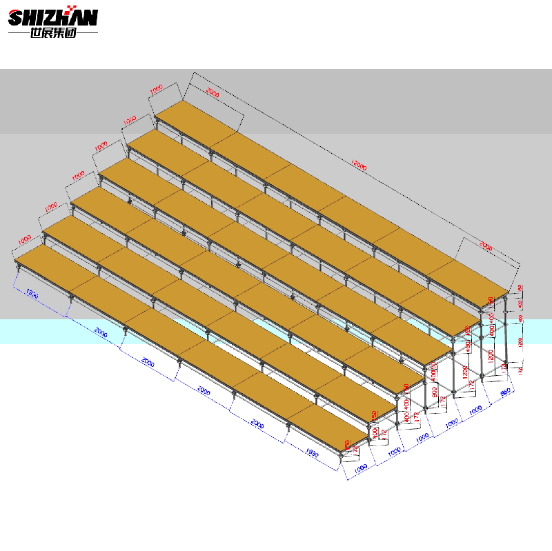 Outdoor Indoor Aluminum Alloy Stadium Bleacher Seats Retractable Gym Metal Bleacher