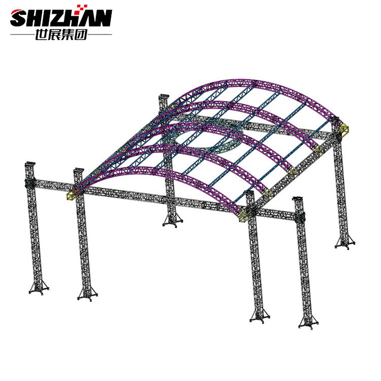 round truss 10m sgaier aluminum stage prefab metal roof trusses