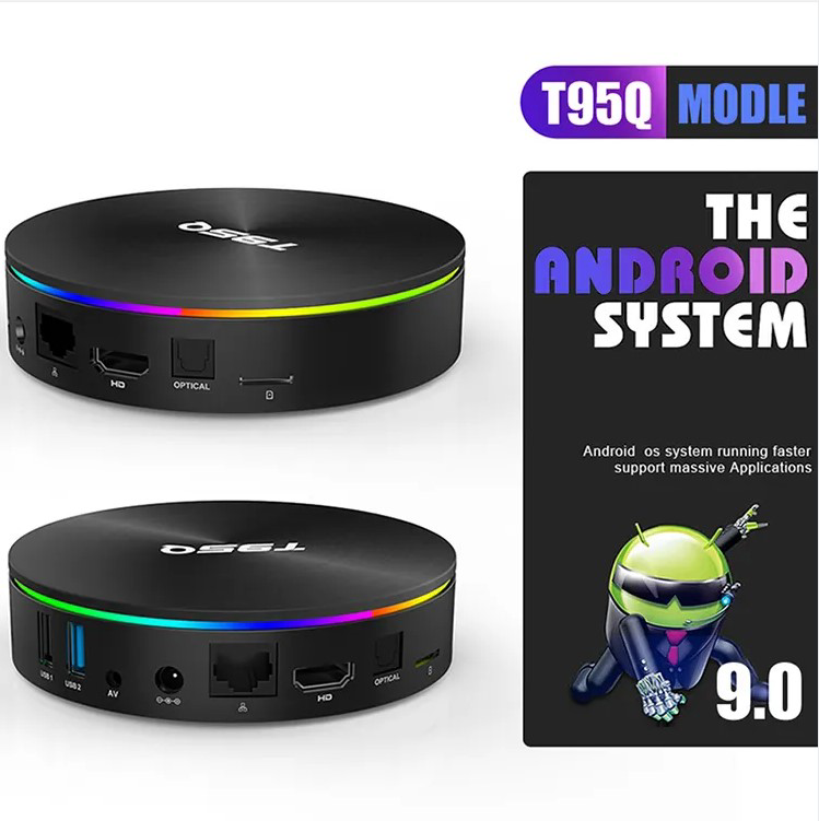 Shizhou Tech T95Q Amlogic S905X3 Smart Dual Band Wifi BT 4GB 32GB Tv Box Decode 8K 5G wifi BT 4/32GB Android 9 Tv Box