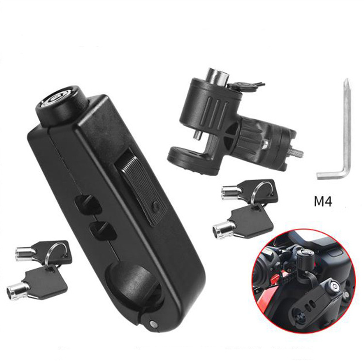 Universal Motorcycle Handlebar Lock Anti Theft Motorcycle Mini Magnetic Locks Grip Lock  For Scooter Cycling Mountain Bike