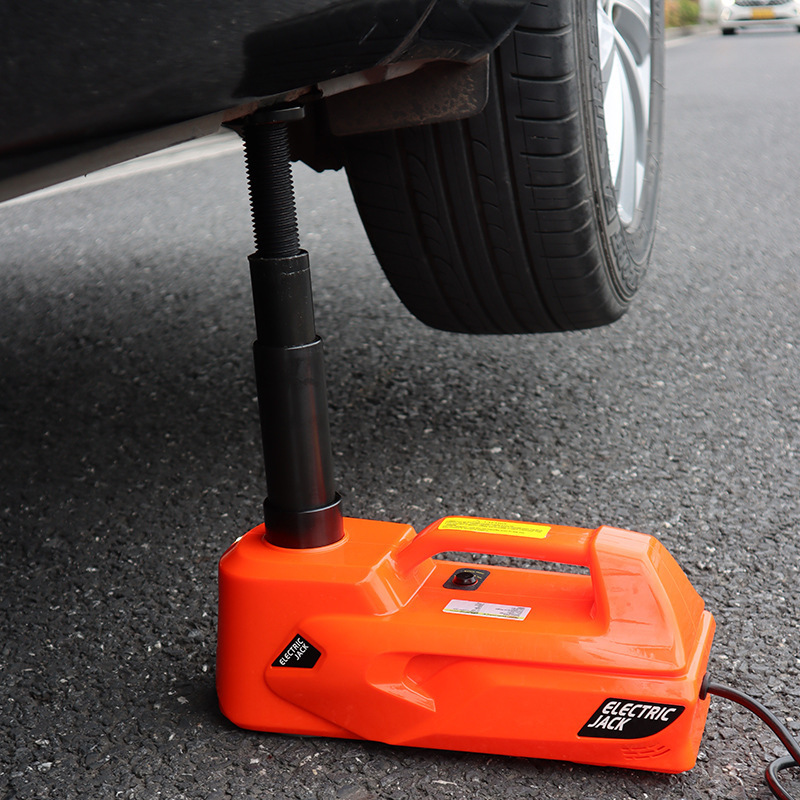 Car Tire Change Tool Kit With Warning Triangle Box 12V DC Power 5 Tons Electric Hydraulic Car Jack