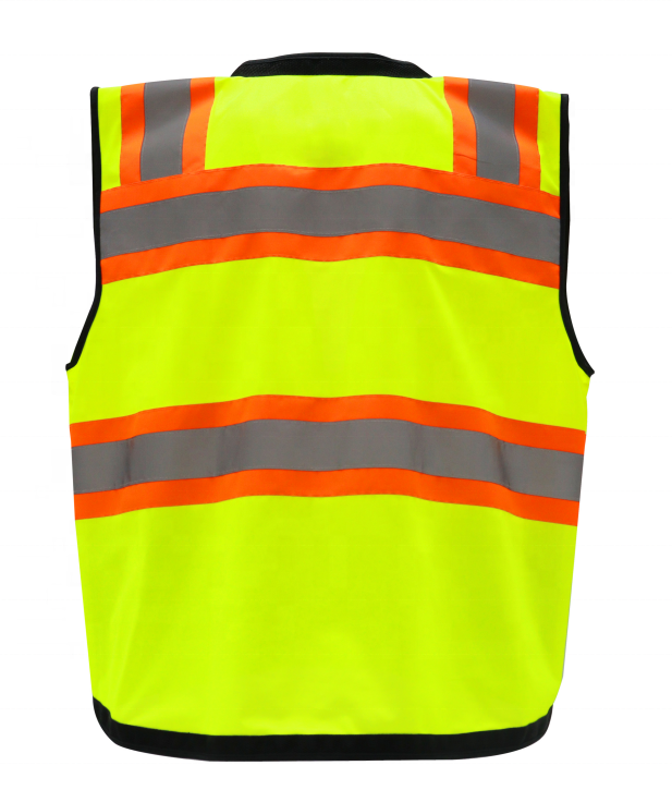 Reflective Custom Fluorescent Work Safety Work Vest Logo High Visibility Ansi Safety Vest/