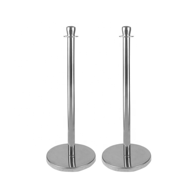 Jessubond Stainless Steel Crown Head Event Red Carpet  Reception Queue Stand Velvet Rope Stanchion Crowd Control Barrier