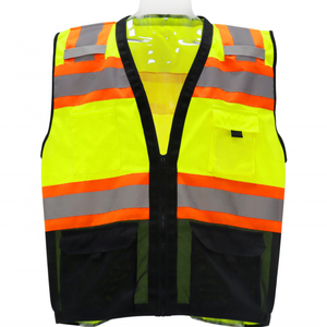 Reflective Custom Fluorescent Work Safety Work Vest Logo High Visibility Ansi Safety Vest/