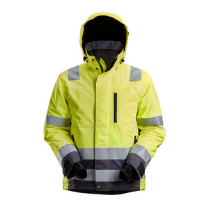 Jessubond High Visibility Winter Workwear Hi Vis Safety Cotton Jacket Reflective