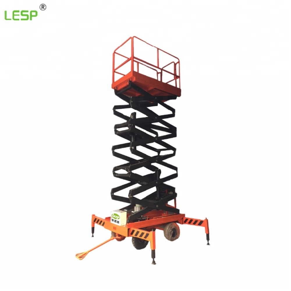 high rise hydraulic window cleaning scissor lift self-propelled electric scissor lift