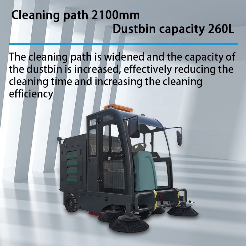 JH2100A industrial street floor sweepers  road cleaning sunshade cleaning vehicle