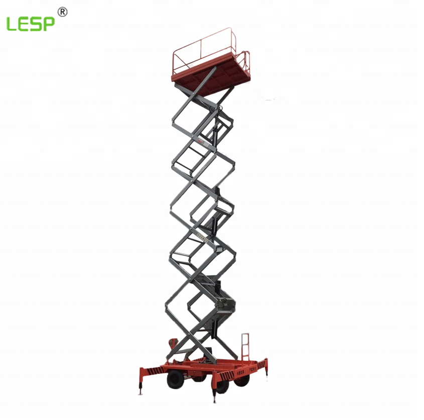 high rise hydraulic window cleaning scissor lift self-propelled electric scissor lift