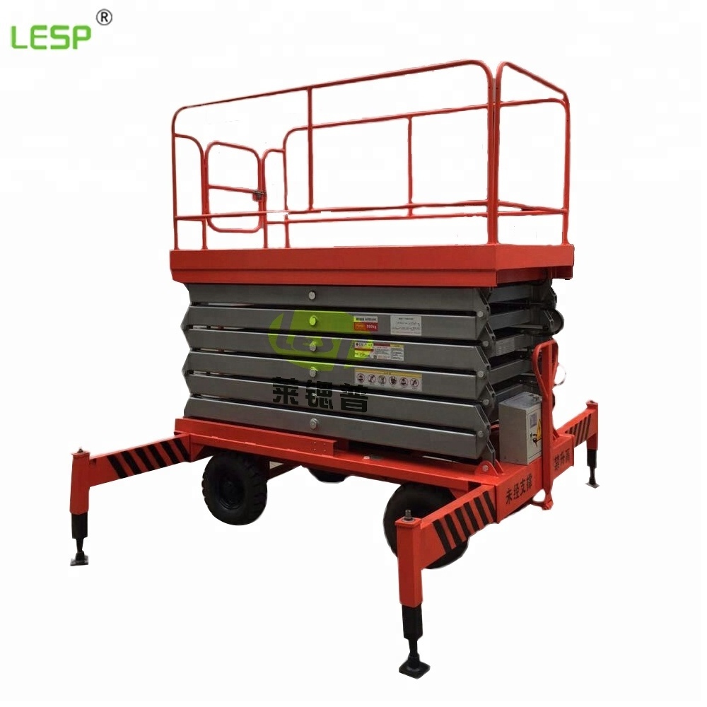 high rise hydraulic window cleaning scissor lift self-propelled electric scissor lift