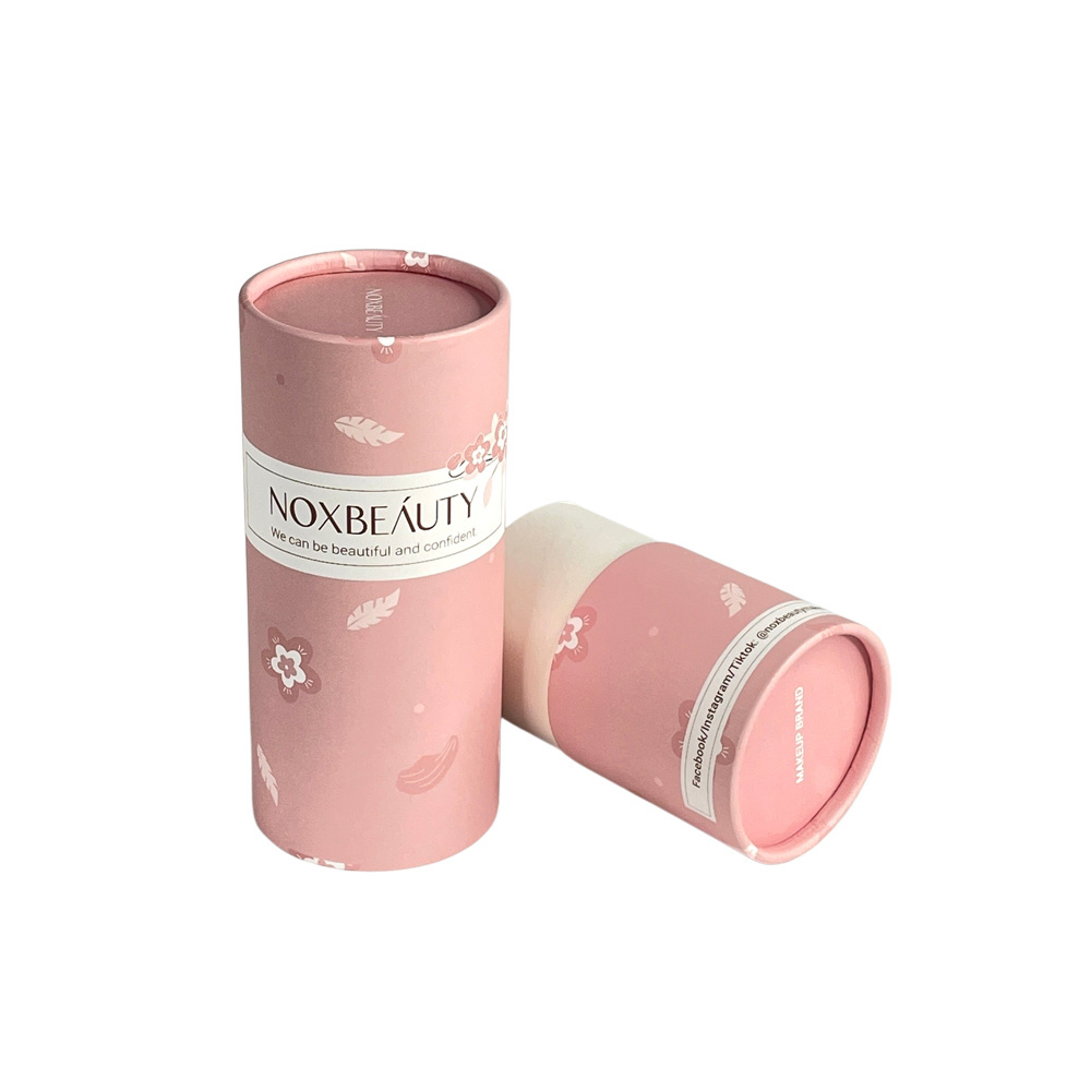 nice shipping grade paper custom round packaging cylindrical paper can for food candle box black printed 50ml cardboard tube