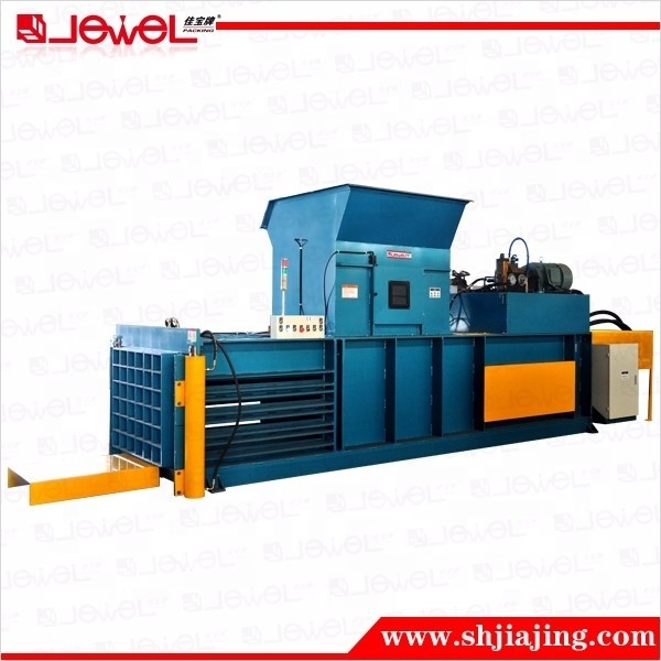 Horizontal plastic bottle/solid waste compactor machine for recycling