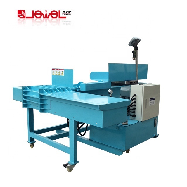 Factory-direct Constant weight pressing machine wiping rags Baling Press 10kg bale weight with Weighing Device