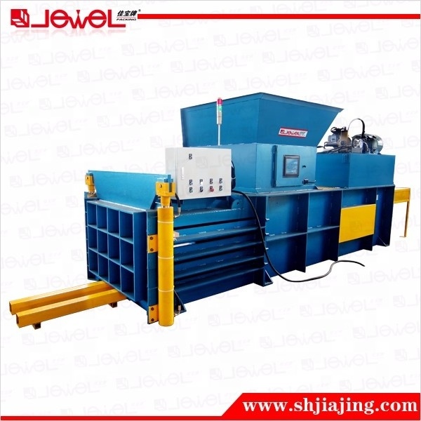 Horizontal plastic bottle/solid waste compactor machine for recycling